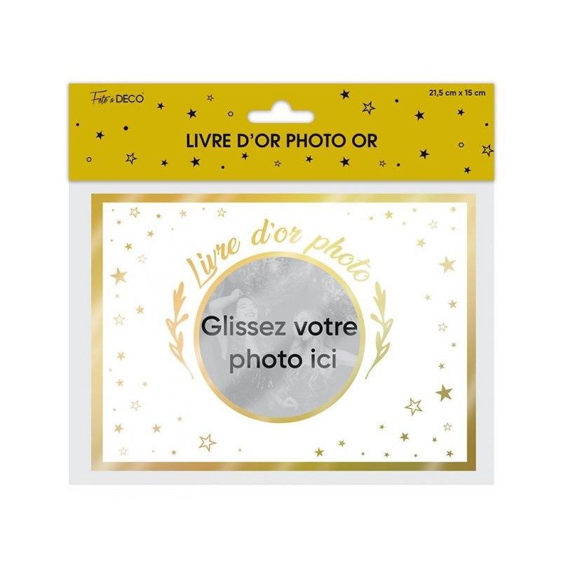 Livre d'Or Photos or 21,5x15 cm