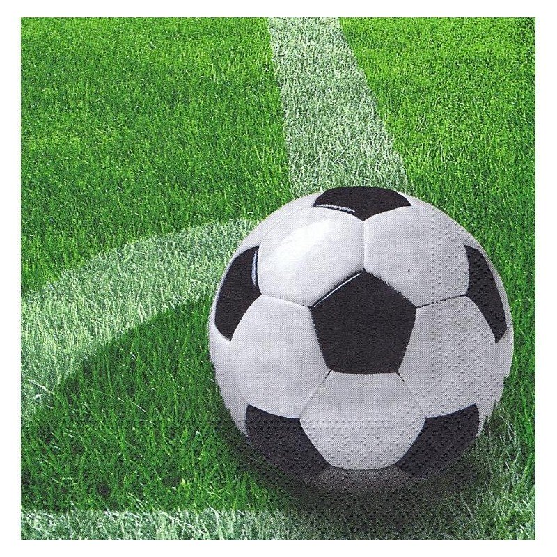 20 serviette FOOTBALL 33x33cm