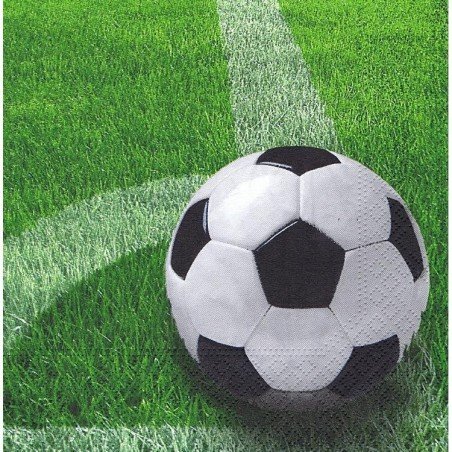 20 serviette FOOTBALL 33x33cm
