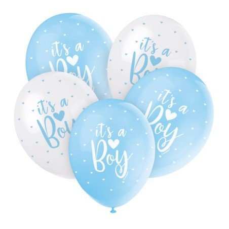 BALLONS NACRES ASSORTIS ''IT'S A BOY'' Boy