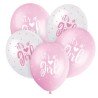 5 Ballons nacrés 30 cm assortis - It's a Girl