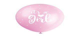 5 bunte Perlglanzballons, 30 cm – It's a Girl