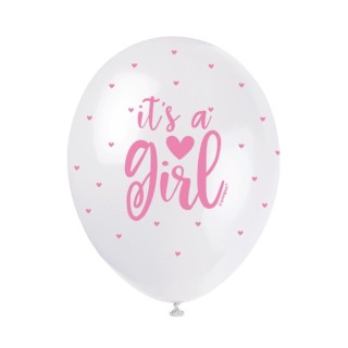 5 palloncini perlati assortiti da 30 cm - It's a Girl