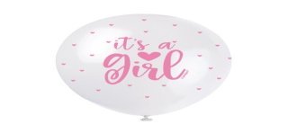5 bunte Perlglanzballons, 30 cm – It's a Girl