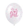5 Ballons nacrés 30 cm assortis - It's a Girl