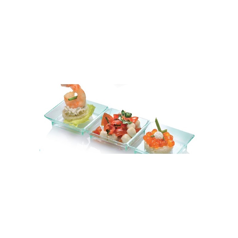 Verrine trio, vert d'eau, 190 x 63 x 18 mm Verrine trio, vert d'eau, 190 x 63 x 18 mm
