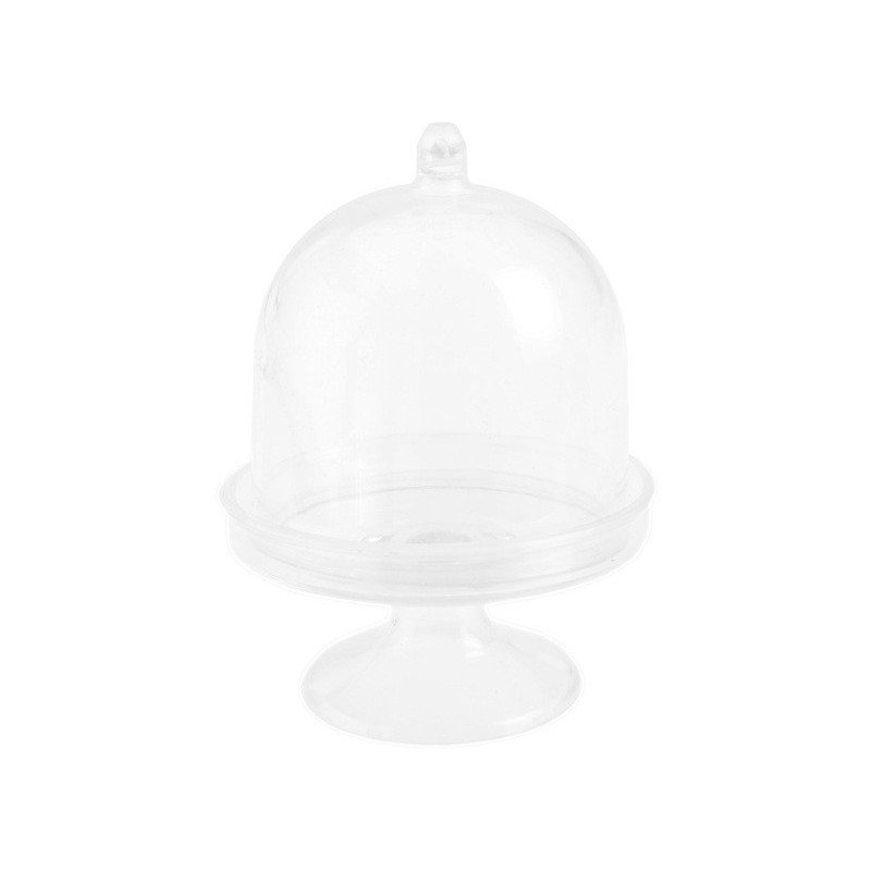 Boîte cloche, 5,5 x 8 cm, transparent, sachet de 4 pièces