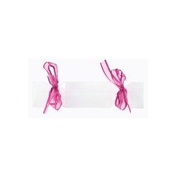 Boîte bonbon transparent avec ruban fuchsia,12x3 cm  , sachet de 4 pièces