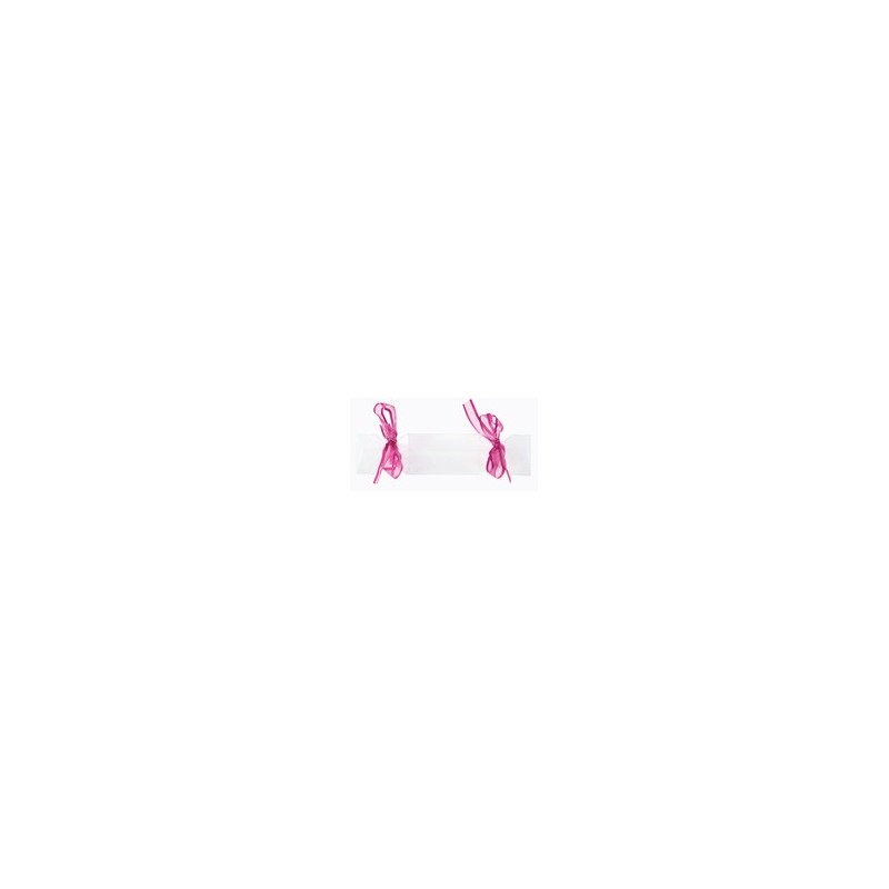 Boîte bonbon transparent avec ruban fuchsia,12x3 cm  , sachet de 4 pièces Boîte bonbon transparent avec ruban fuchsia,12x3 cm  , sachet de 4 pièces