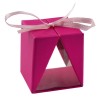 4 scatole regalo, fucsia, 3,5x3,5x4 cm, cartone e pvc, nastro fucsia 4 scatole regalo, fucsia, 3,5x3,5x4 cm, cartone e pvc, nastro fucsia