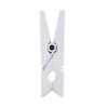 Mini clip in legno, 2,5 cm, busta da 24 pezzi, bianca Mini clip in legno, 2,5 cm, busta da 24 pezzi, bianca