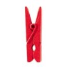 Mini pince en bois, 2,5 cm,sachet de 24 pièces,rouge
