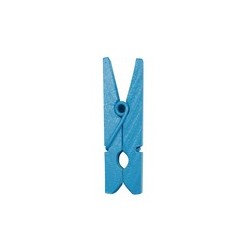 Mini clip in legno, 2,5 cm, busta da 24 pezzi, turchese