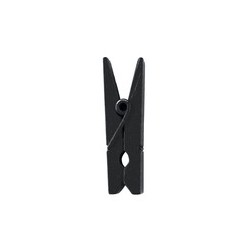 Mini pince en bois, 2,5 cm,sachet de 24 pièces, noir
