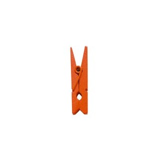 Mini-Holzclip, 2,5 cm, Beutel mit 24 Stück, orange