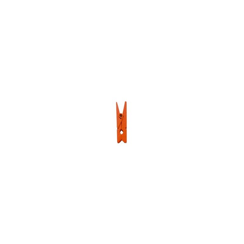 Mini clip in legno, 2,5 cm, busta da 24 pezzi, arancione