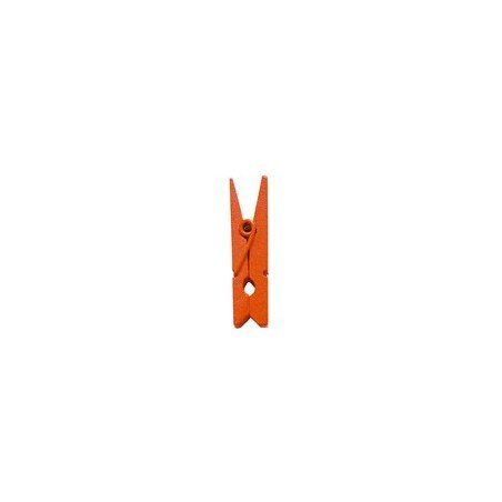 Mini-Holzclip, 2,5 cm, Beutel mit 24 Stück, orange