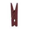 Mini pince en bois, 2,5 cm,sachet de 24 pièces, chocolat