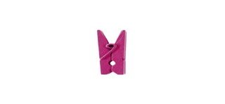 24 Kleine Klammer, Holz, 2,5 cm, fuchsia