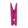 24 Kleine Klammer, Holz, 2,5 cm, fuchsia