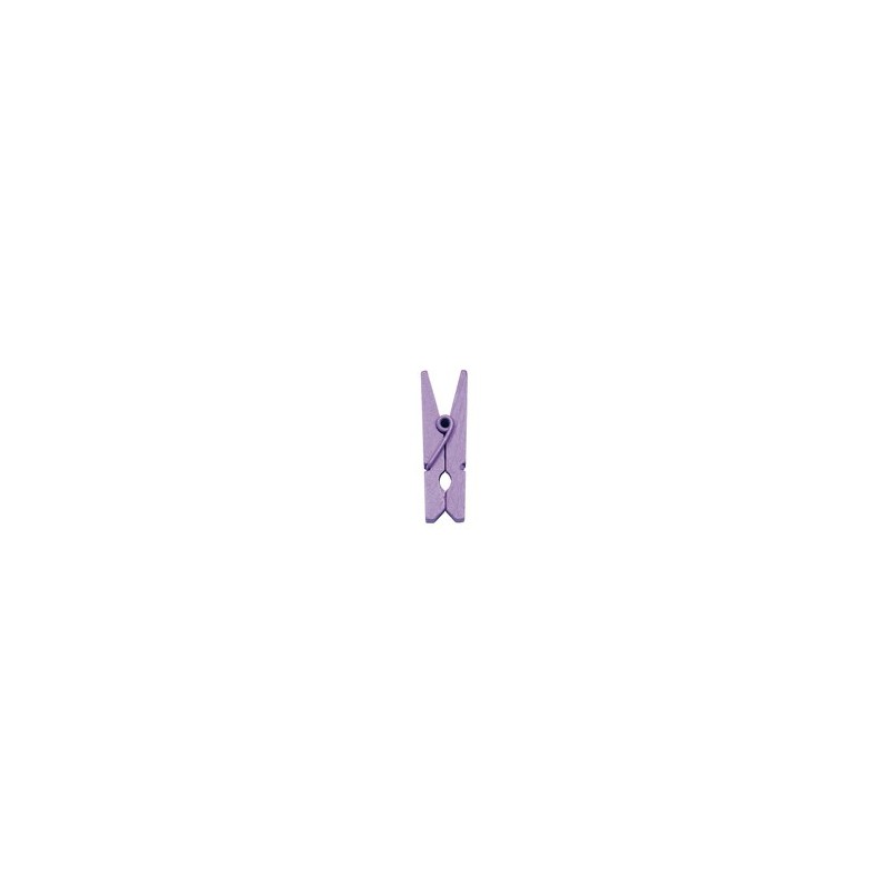 Mini pince en bois, 2,5 cm,sachet de 24 pièces, parme Mini pince en bois, 2,5 cm,sachet de 24 pièces, parme