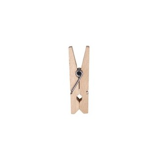 Mini-Holzclip, 2,5 cm, 24-teilige Tasche, Elfenbein