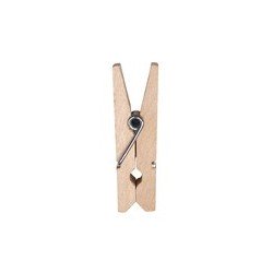Mini pince en bois, 2,5 cm,sachet de 24 pièces, naturel