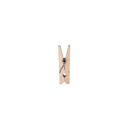 Mini pince en bois, 2,5 cm,sachet de 24 pièces, naturel