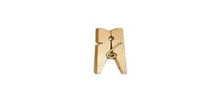 Mini clip in legno, 2,5 cm, busta da 24 pezzi, oro