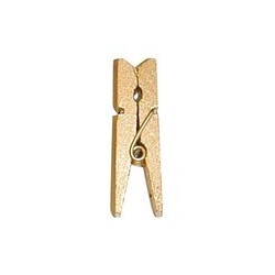 Mini clip in legno, 2,5 cm, busta da 24 pezzi, oro
