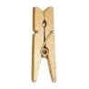 24 Kleine Klammer, Holz, 2,5 cm, gold