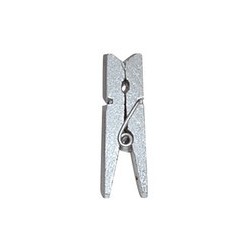 Mini pince en bois, 2,5 cm,sachet de 24 pièces, argent