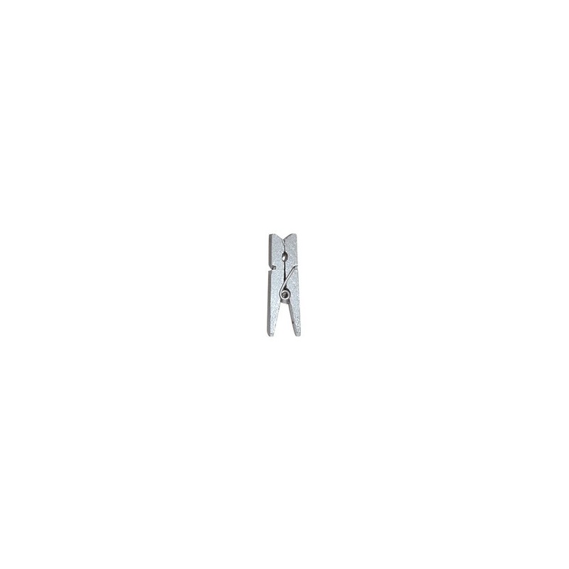 Mini pince en bois, 2,5 cm,sachet de 24 pièces, argent Mini pince en bois, 2,5 cm,sachet de 24 pièces, argent