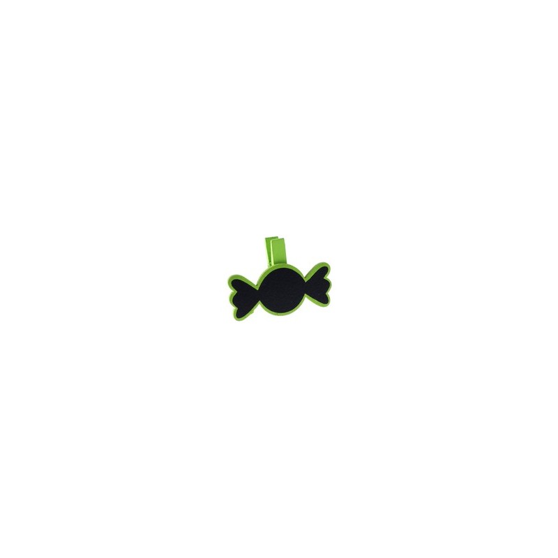 Bonbon sur pince, bois, 5 x 3,7 cm, sachet de 6 pièces, vert Bonbon sur pince, bois, 5 x 3,7 cm, sachet de 6 pièces, vert