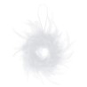 Couronne en plumes, plume, 10 cm, blanc, sachet de 1 pièce
