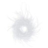 Couronne en plumes, plume, 10 cm, blanc, sachet de 1 pièce