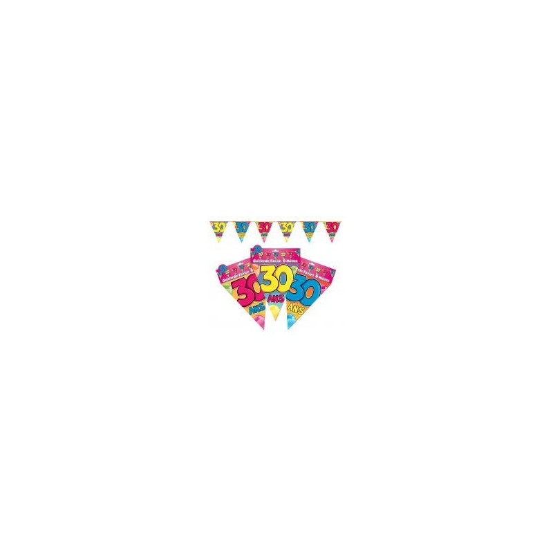 Guirlande fanion 30 ans Guirlande fanion 30 ans