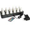 LED-set, set complet de 12 LED rechargeable, multicolore