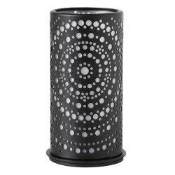 Bougeoir en métal Billy, noir