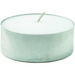 Maxi candela piatta, bianca, 6 cm, durata 10 ore