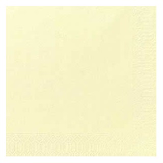 50 Dunilin-Servietten cream, uni,  40 x 40, 1/4