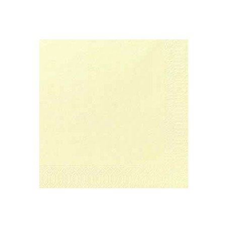 50 Serviettes Dunilin cream, 40 x 40, 1/4