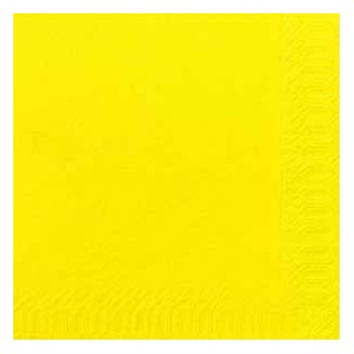 Serviettes Dunilin jaune, 40 x 40, 1/4