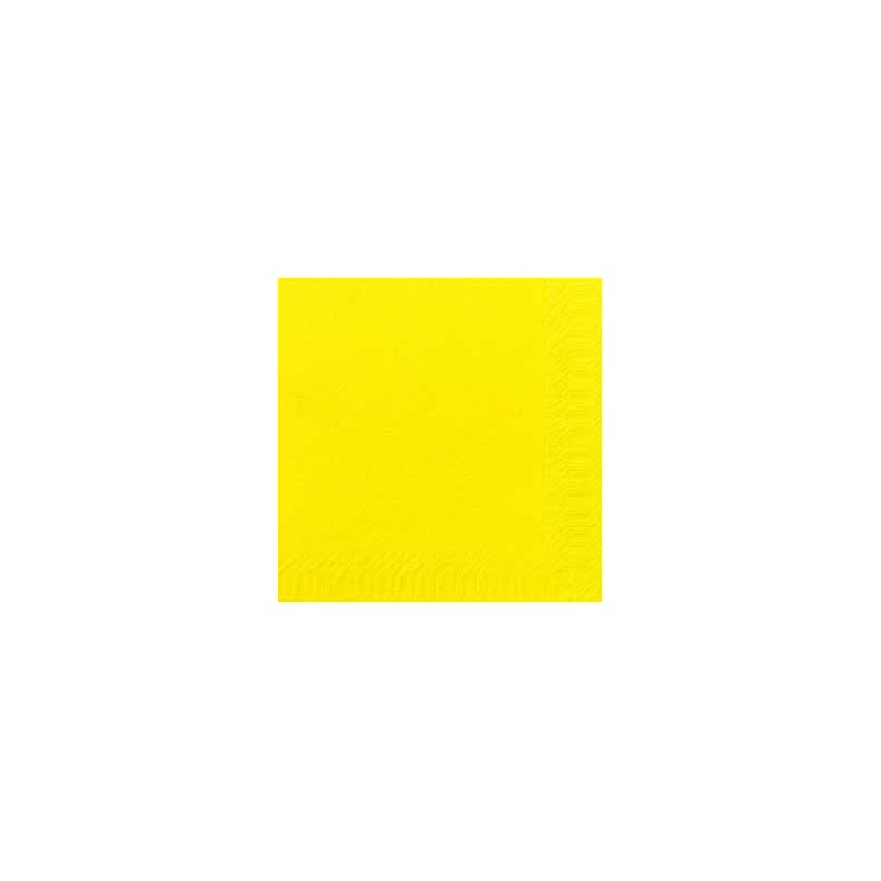 Serviettes Dunilin jaune, 40 x 40, 1/4 Serviettes Dunilin jaune, 40 x 40, 1/4
