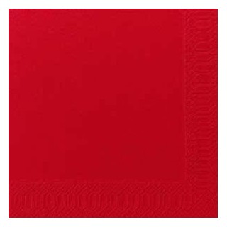 60 Dunisoft-Servietten Bio, uni, rot  40 x 40, 1/4