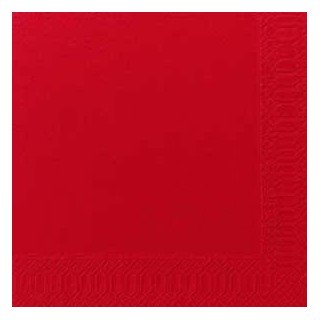 60 Serviettes Bio Dunisoft rouge, 40 x 40, 1/4