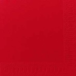 60 Serviettes Bio Dunisoft rouge, 40 x 40, 1/4