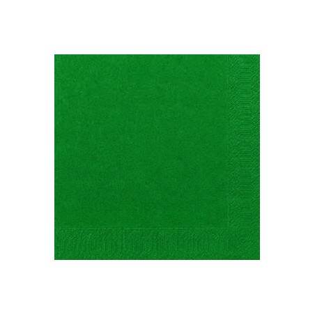 Serviettes Dunilin vert chasseur, 40 x 40, 1/4