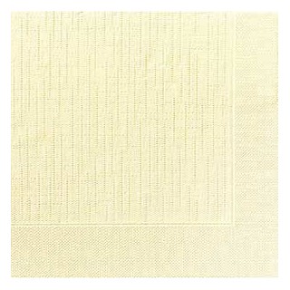 50 Klassik-Servietten, uni, cream, 40 x 40, 1/4