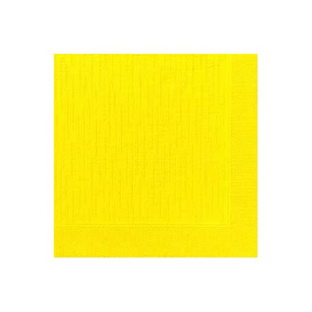 50 Serviettes classic jaune, 40 x 40, 1/4